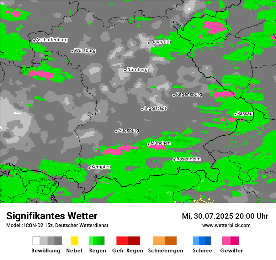 Modellkarten Signifikantes Wetter