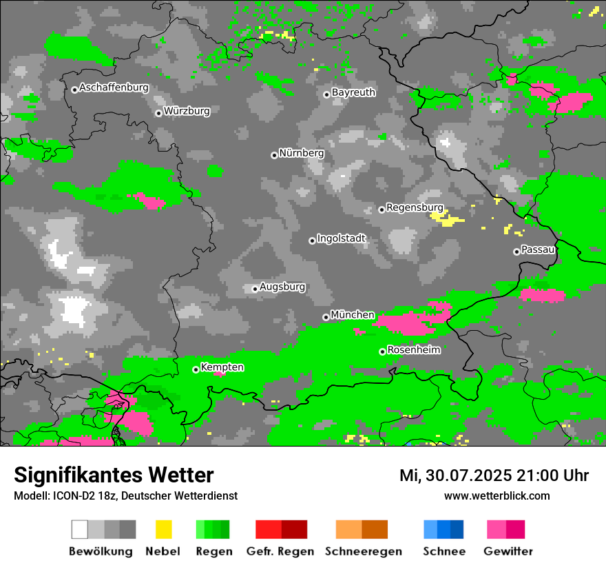 Modellkarten Signifikantes Wetter
