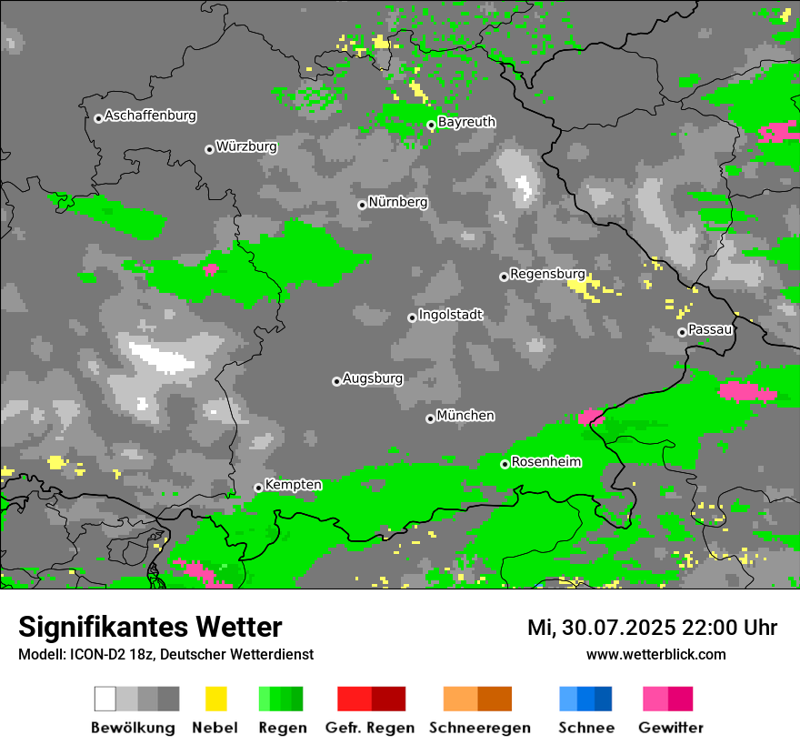 Modellkarten Signifikantes Wetter