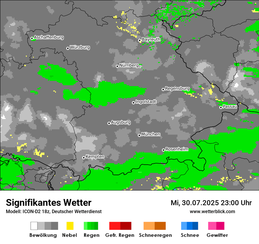 Modellkarten Signifikantes Wetter
