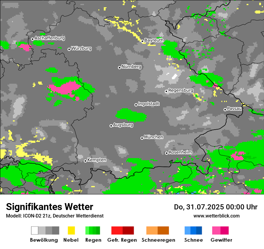 Modellkarten Signifikantes Wetter
