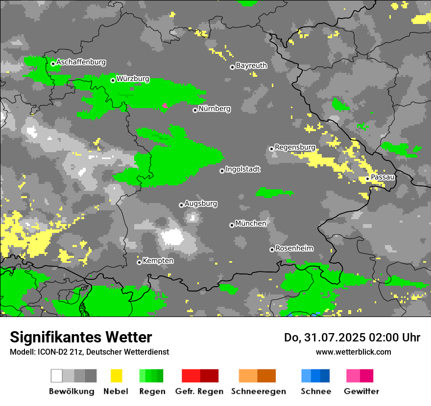 Modellkarten Signifikantes Wetter