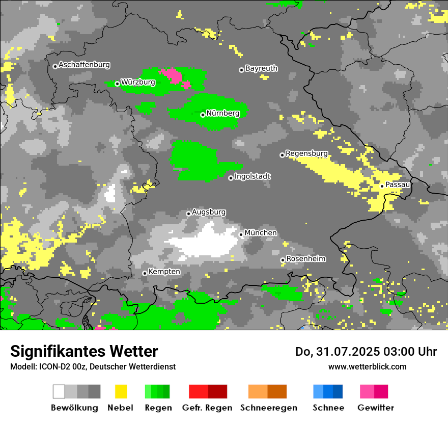 Modellkarten Signifikantes Wetter