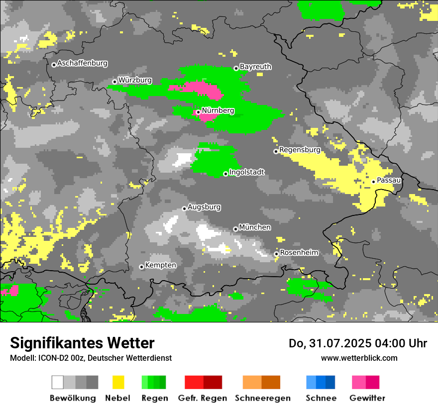 Modellkarten Signifikantes Wetter