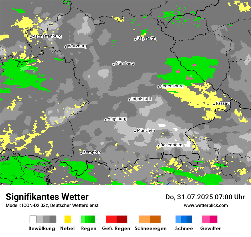 Modellkarten Signifikantes Wetter