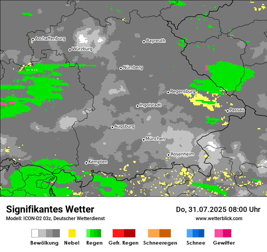 Modellkarten Signifikantes Wetter