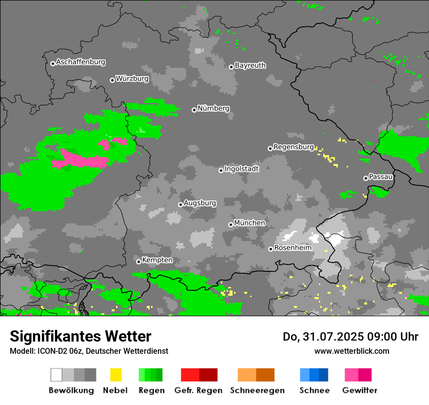 Modellkarten Signifikantes Wetter