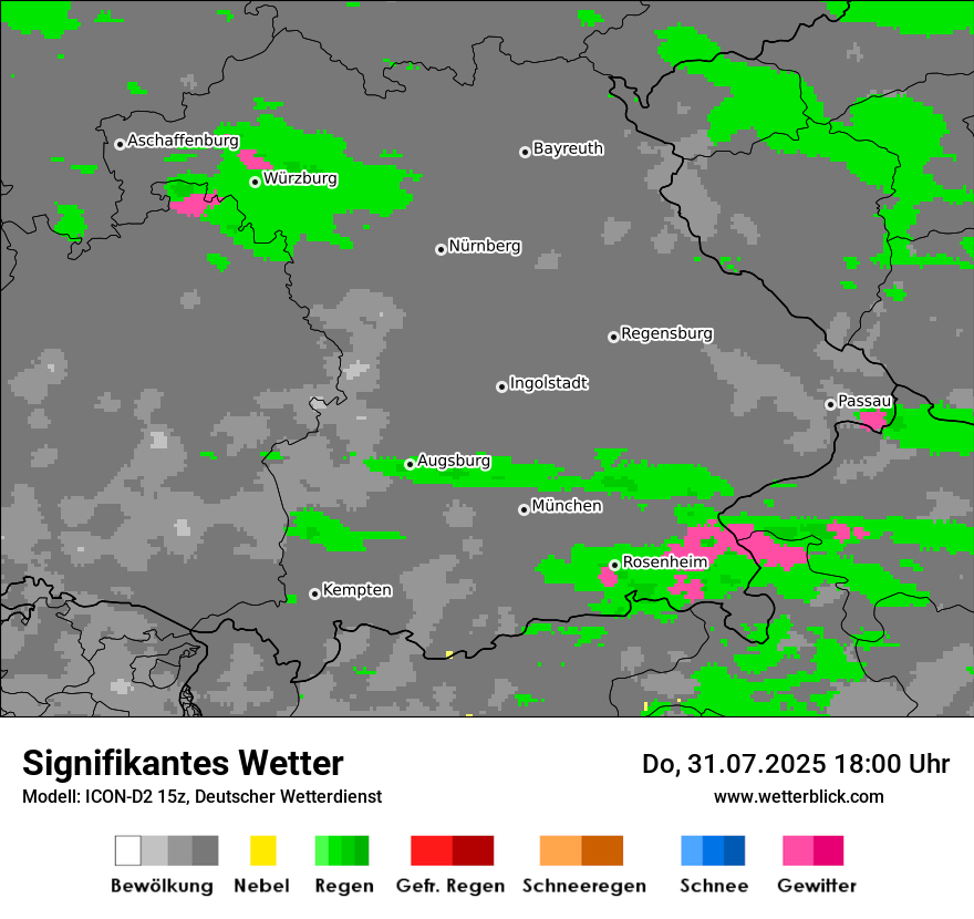 Modellkarten Signifikantes Wetter