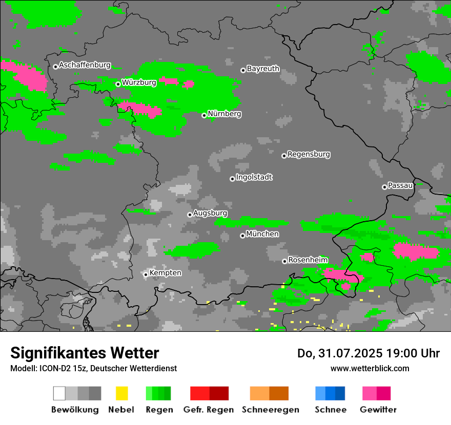 Modellkarten Signifikantes Wetter