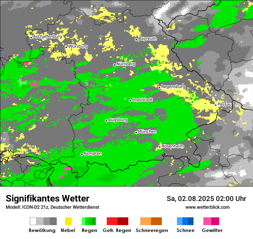 Modellkarten Signifikantes Wetter