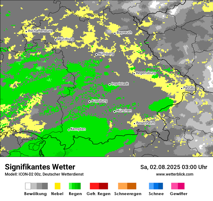 Modellkarten Signifikantes Wetter