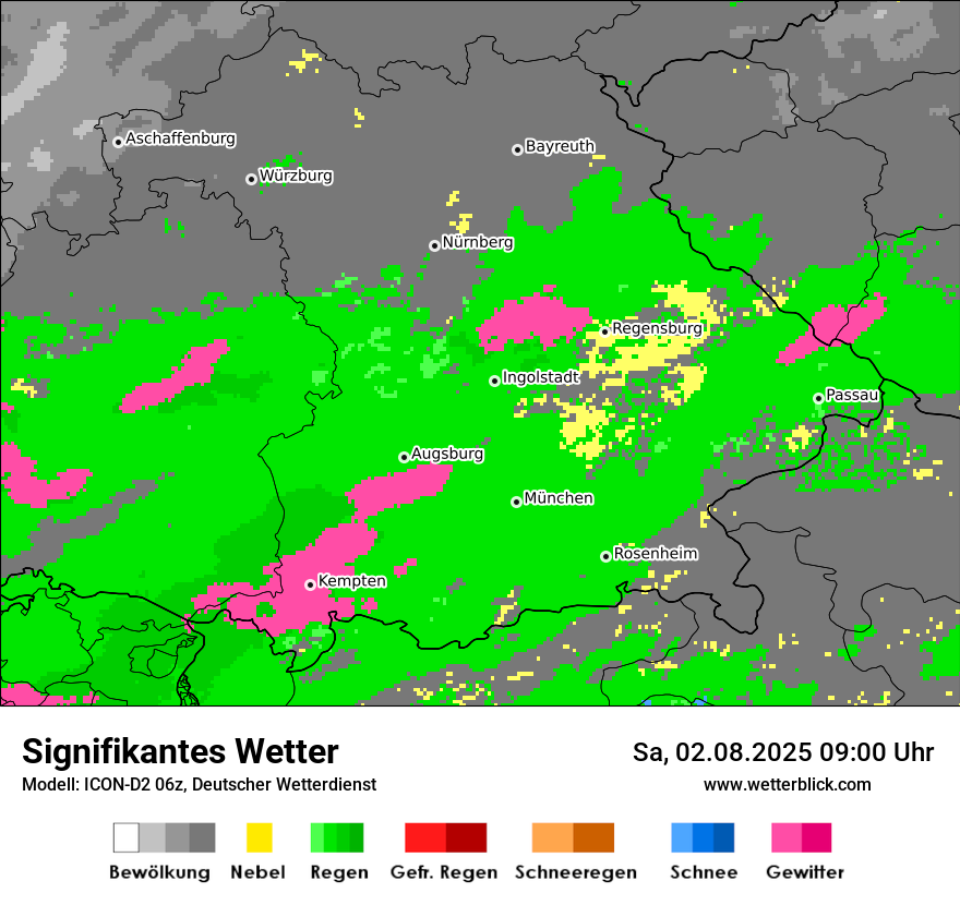 Modellkarten Signifikantes Wetter