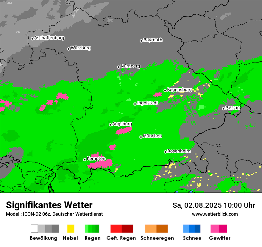 Modellkarten Signifikantes Wetter