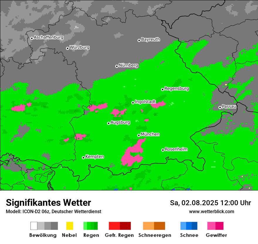 Modellkarten Signifikantes Wetter