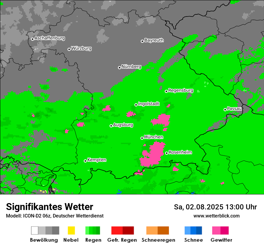 Modellkarten Signifikantes Wetter