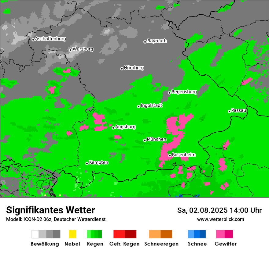 Modellkarten Signifikantes Wetter