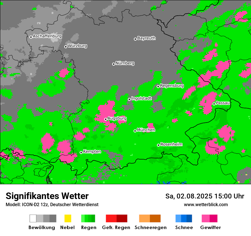 Modellkarten Signifikantes Wetter