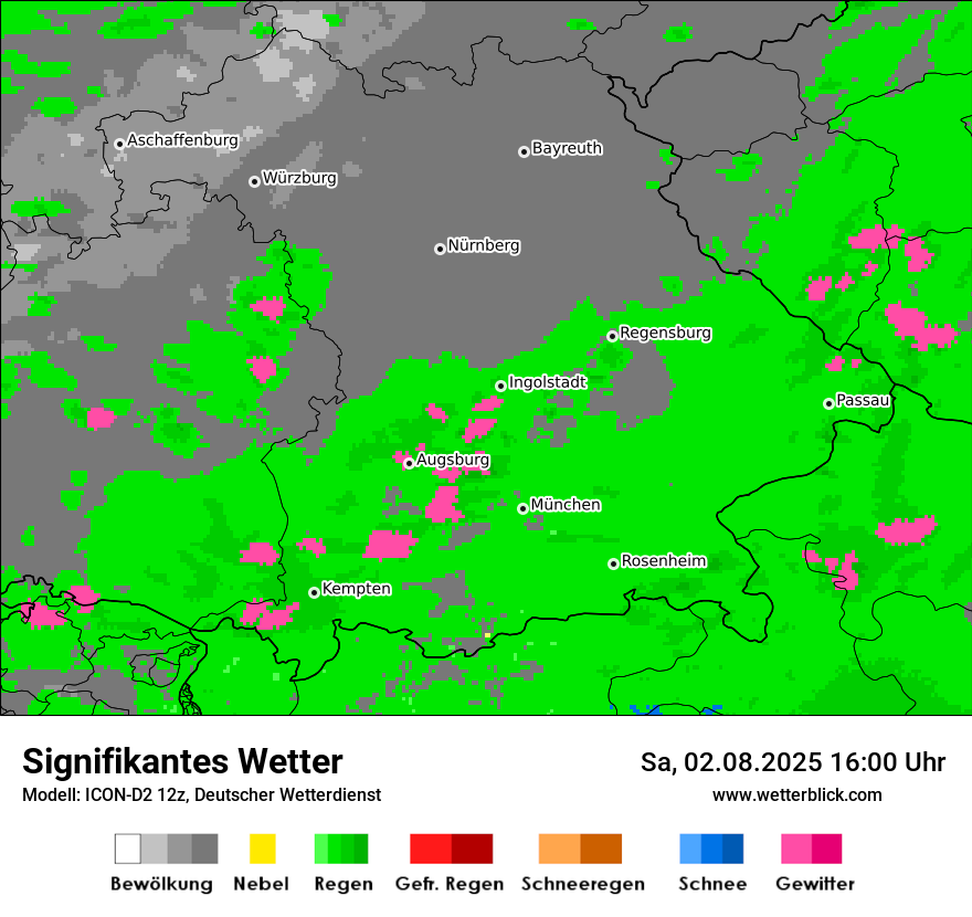 Modellkarten Signifikantes Wetter