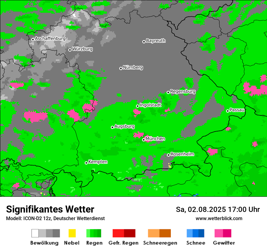 Modellkarten Signifikantes Wetter