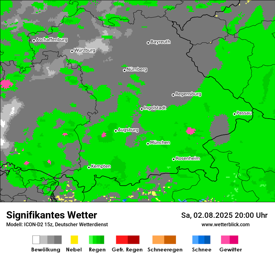 Modellkarten Signifikantes Wetter