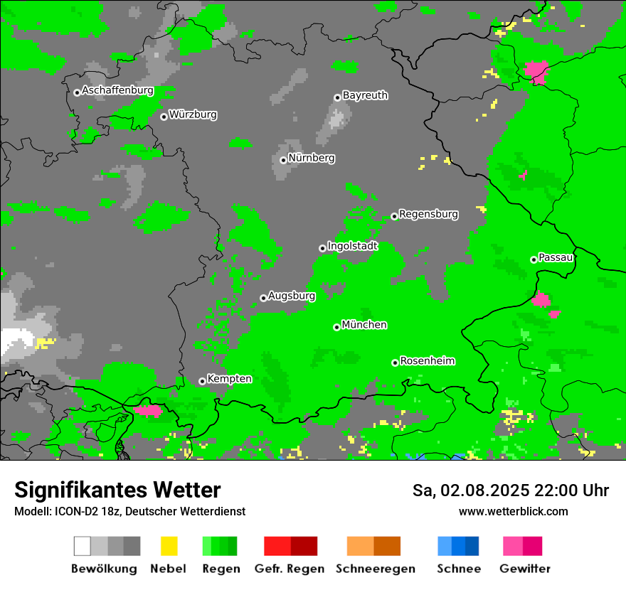 Modellkarten Signifikantes Wetter