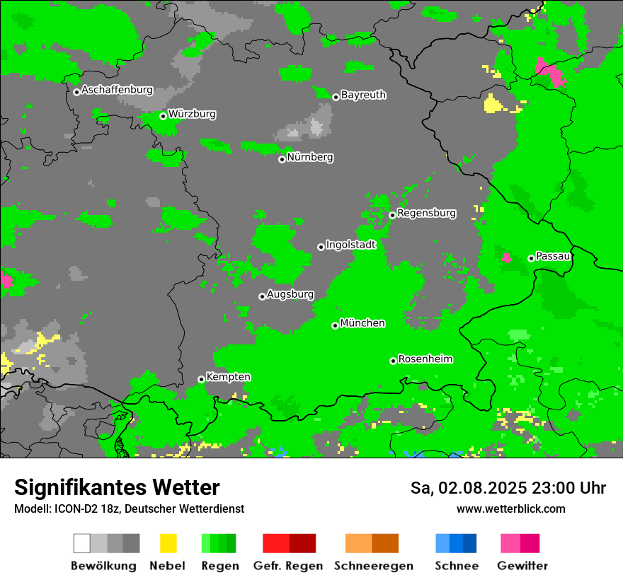 Modellkarten Signifikantes Wetter