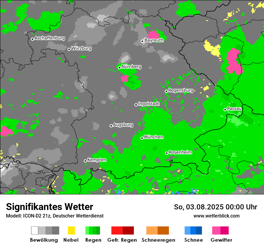 Modellkarten Signifikantes Wetter