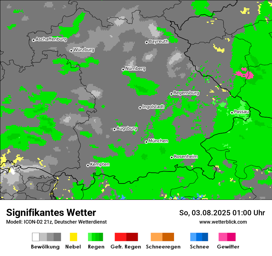 Modellkarten Signifikantes Wetter