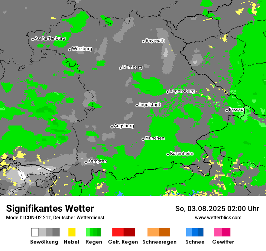 Modellkarten Signifikantes Wetter