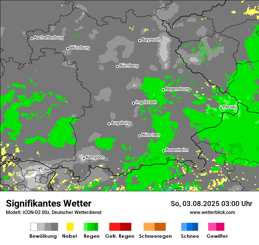 Modellkarten Signifikantes Wetter