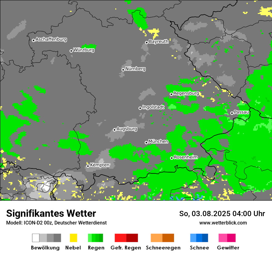 Modellkarten Signifikantes Wetter