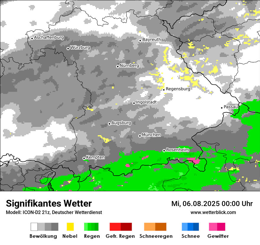 Modellkarten Signifikantes Wetter