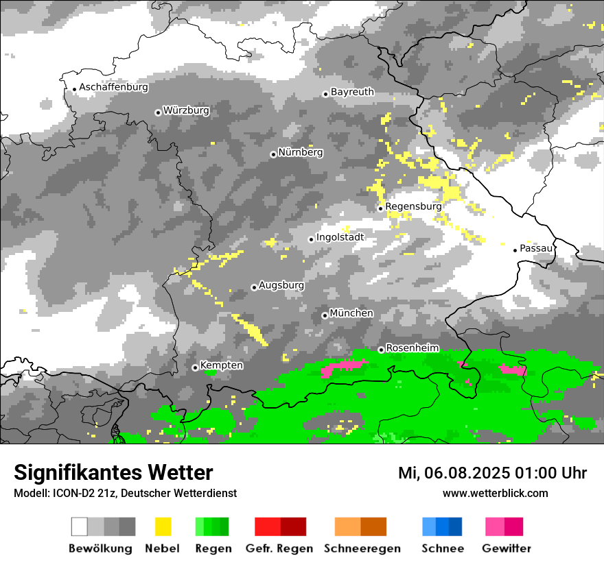 Modellkarten Signifikantes Wetter