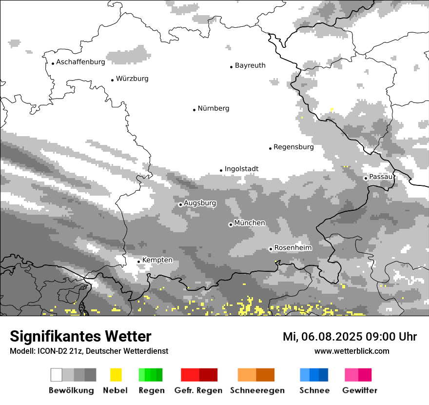 Modellkarten Signifikantes Wetter