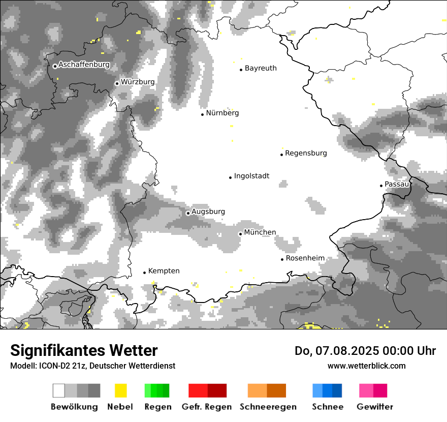 Modellkarten Signifikantes Wetter