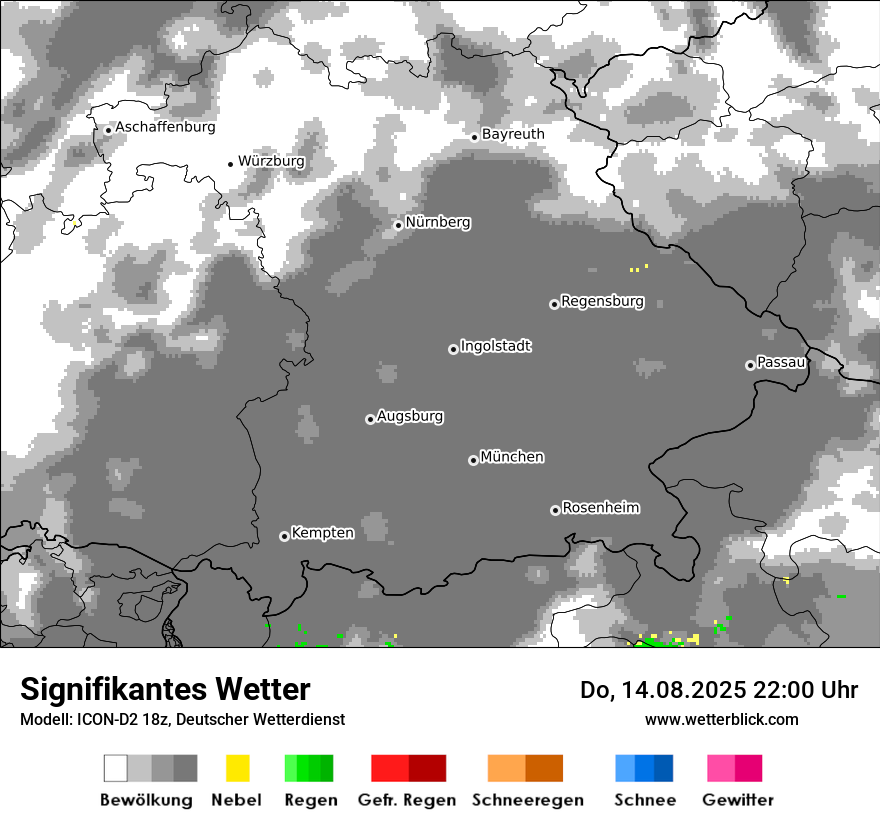 Modellkarten Signifikantes Wetter