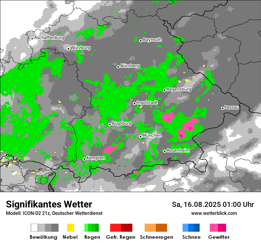 Modellkarten Signifikantes Wetter