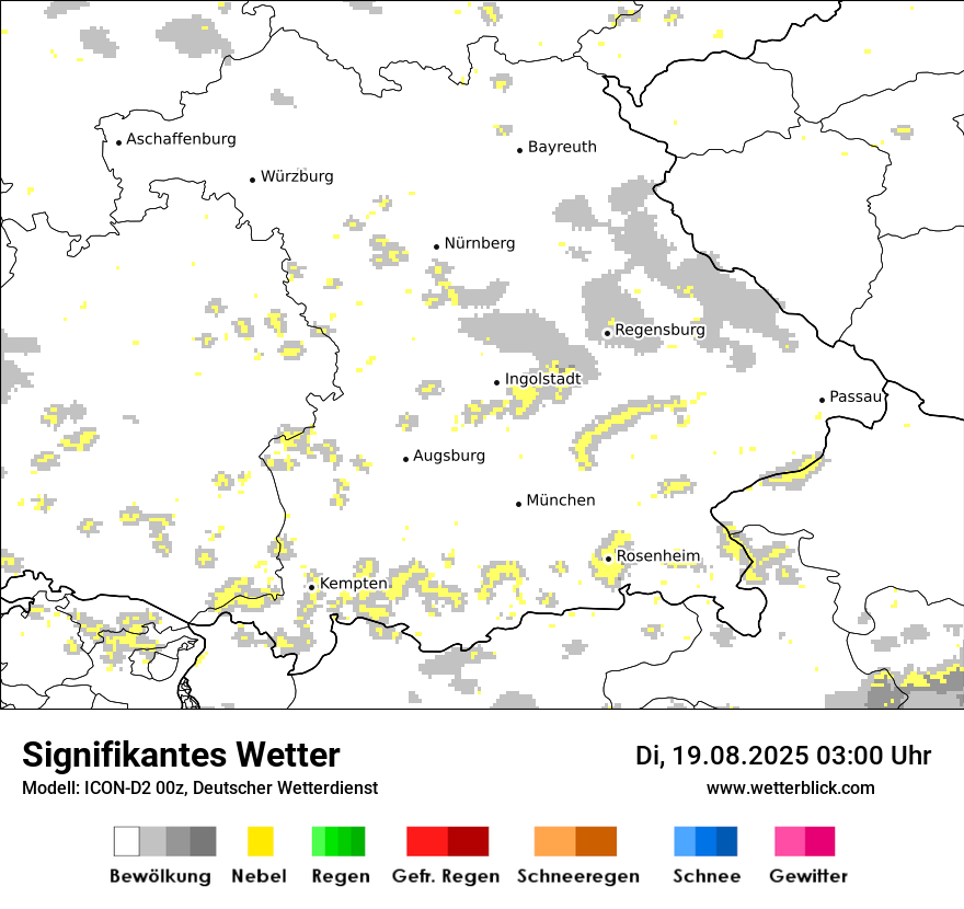 Modellkarten Signifikantes Wetter