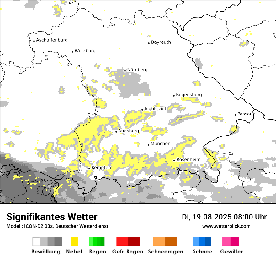 Modellkarten Signifikantes Wetter