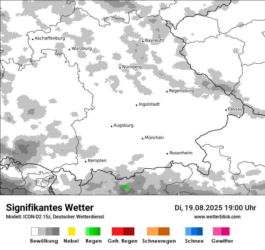 Modellkarten Signifikantes Wetter