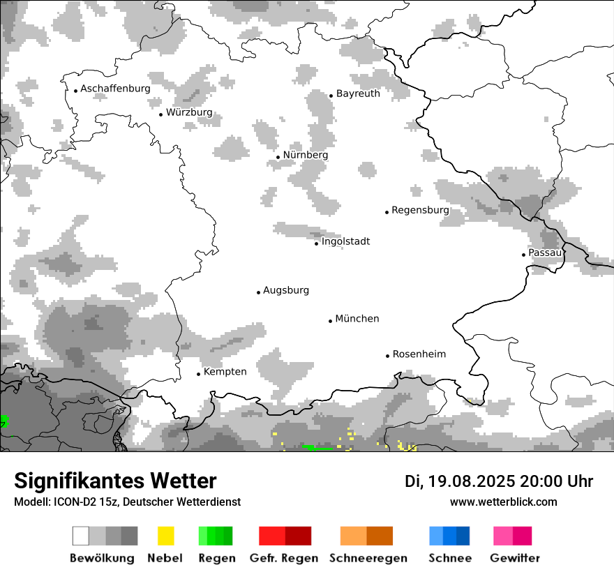 Modellkarten Signifikantes Wetter