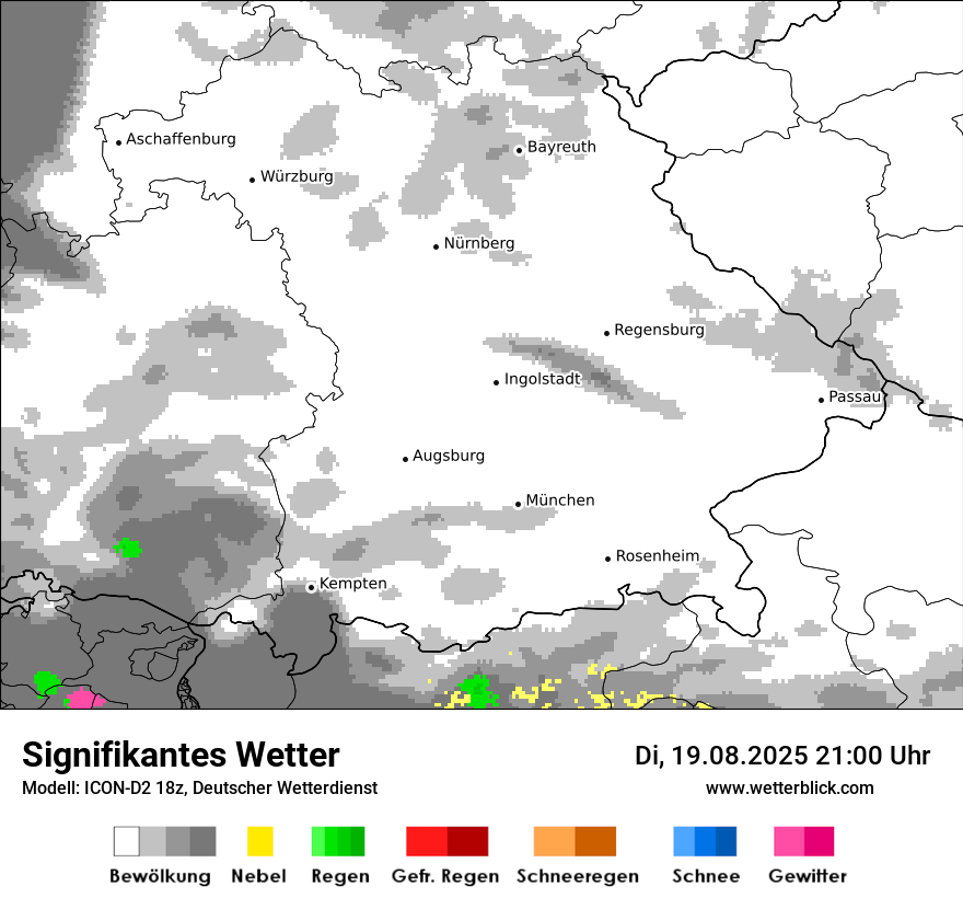 Modellkarten Signifikantes Wetter