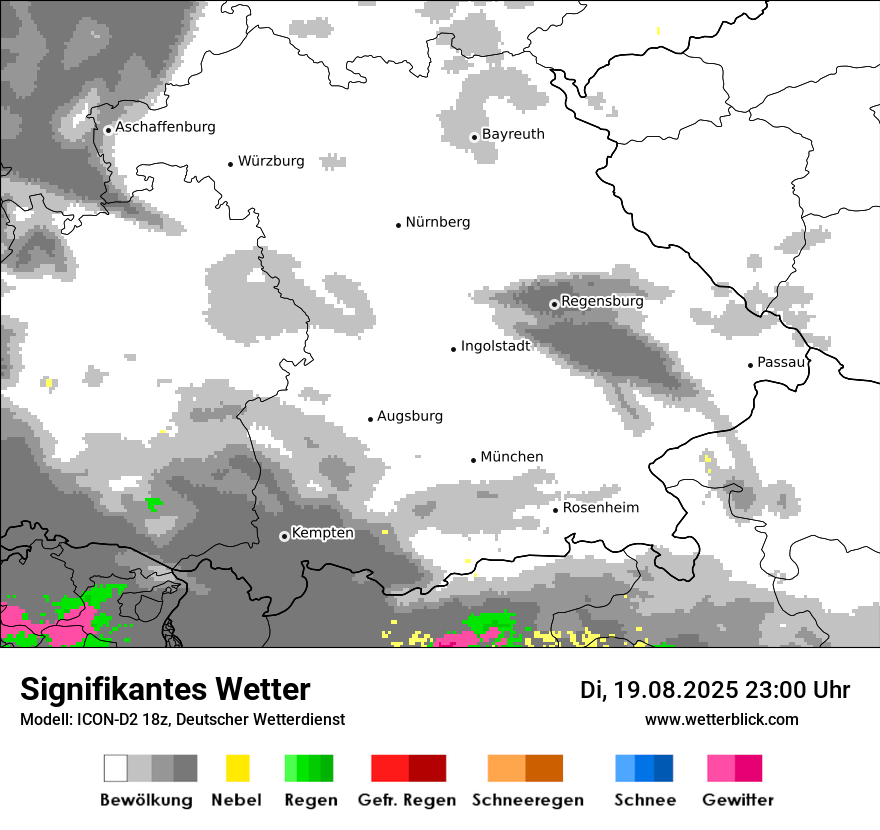 Modellkarten Signifikantes Wetter