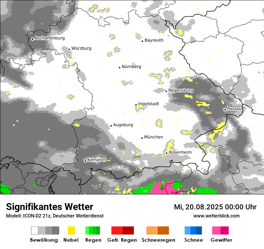 Modellkarten Signifikantes Wetter