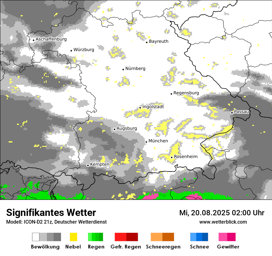 Modellkarten Signifikantes Wetter