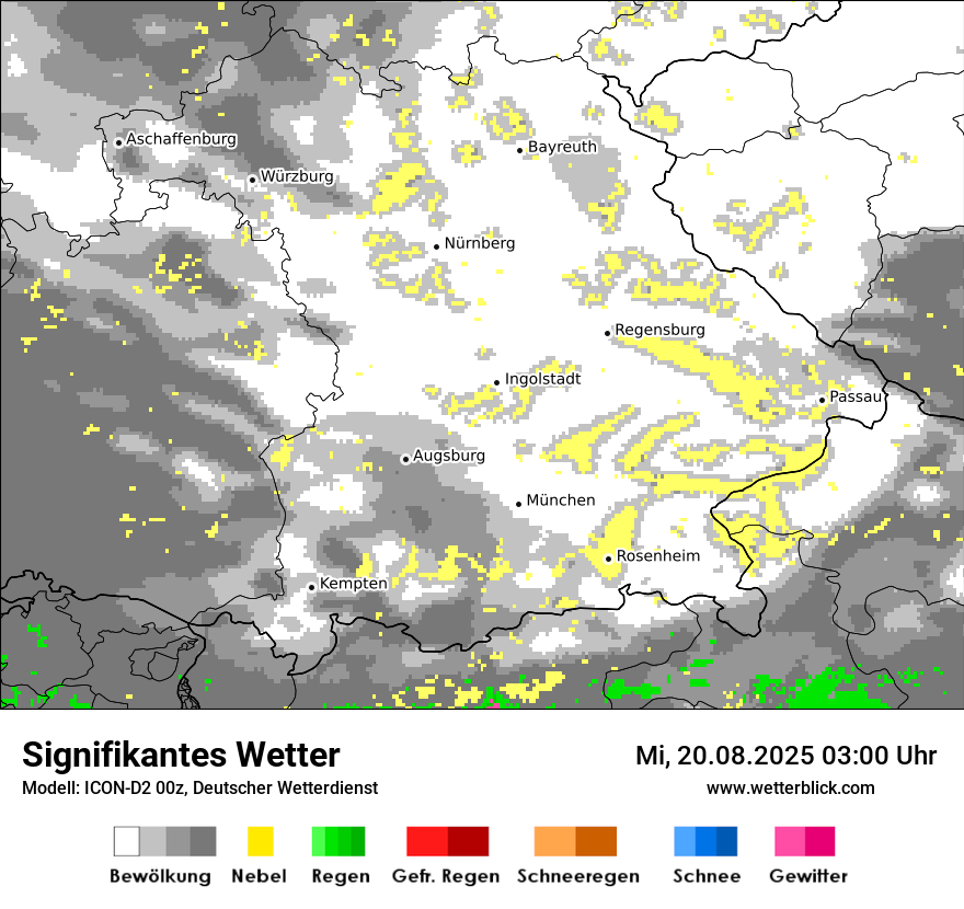 Modellkarten Signifikantes Wetter