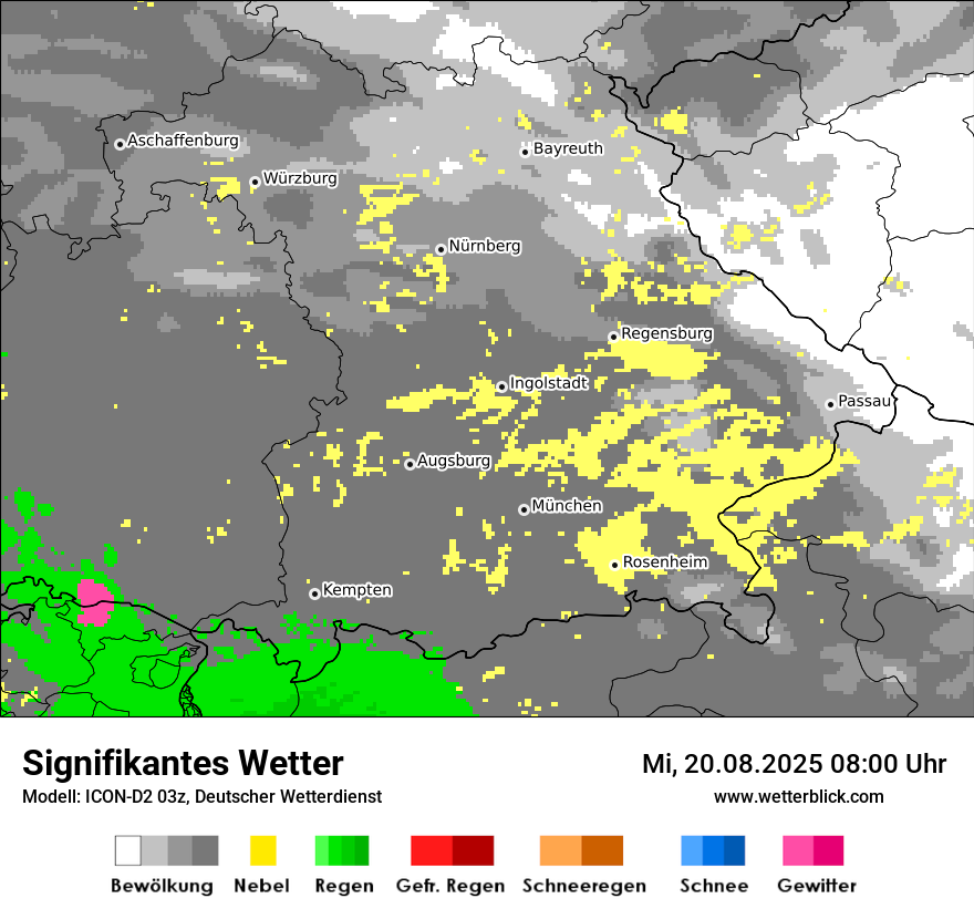 Modellkarten Signifikantes Wetter