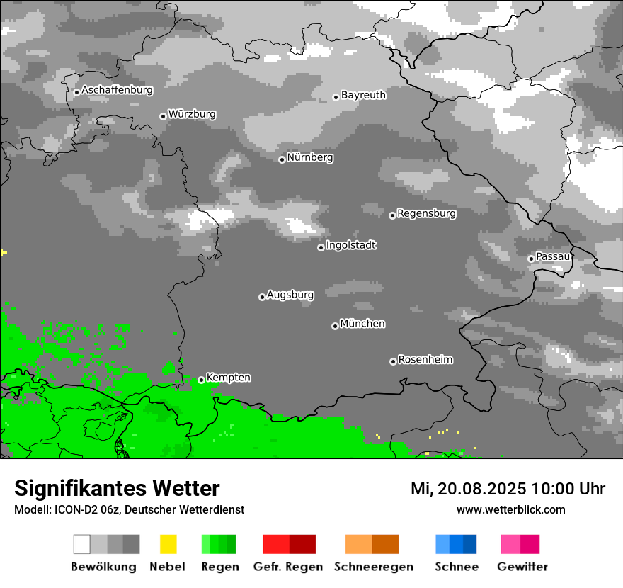 Modellkarten Signifikantes Wetter