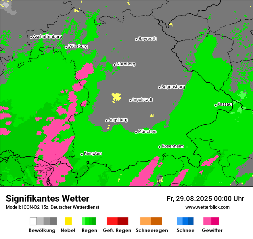Modellkarten Signifikantes Wetter