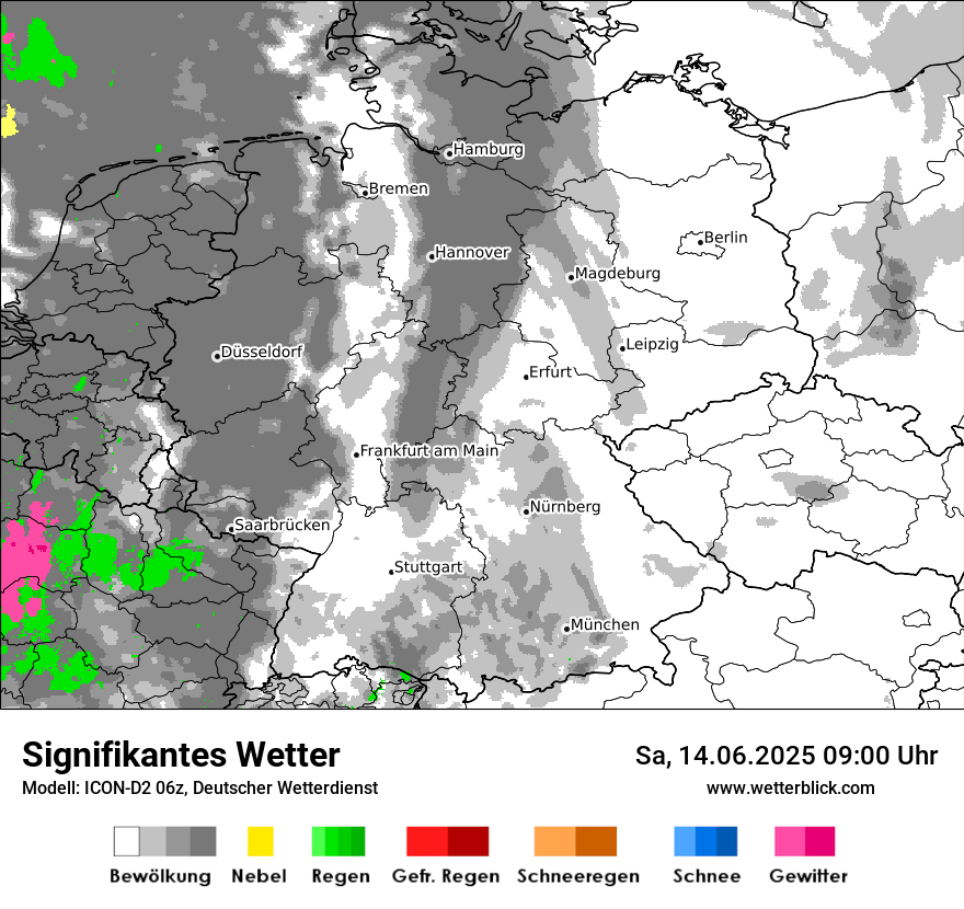 Modellkarten Signifikantes Wetter in Deutschland